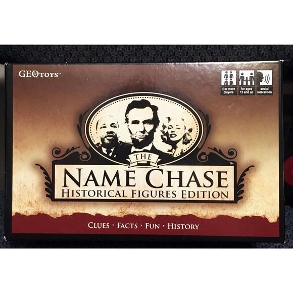 Name Chase: Historical Figures Trivia Game Homeschool Education - Complete - Picture 1 of 6